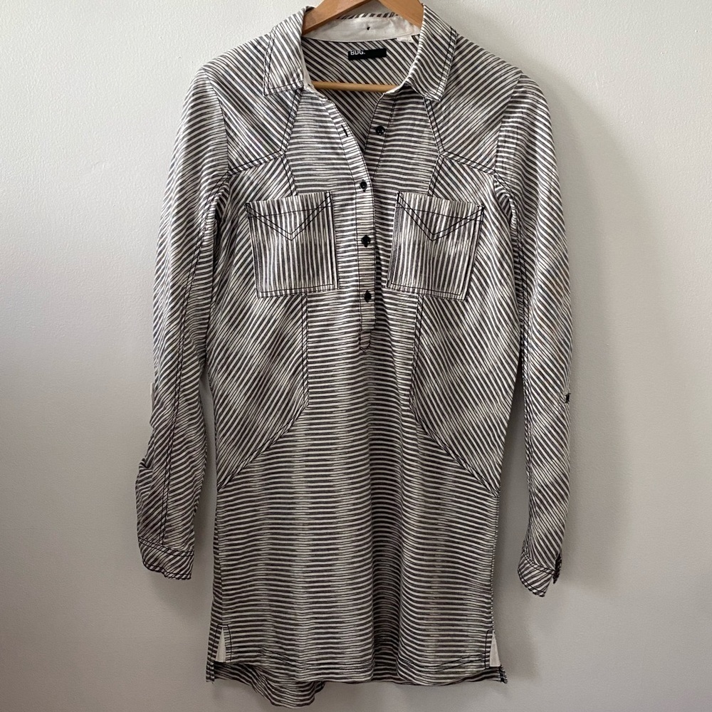 UO BDG Long Sleeves Boho Shirt Tunic Dress